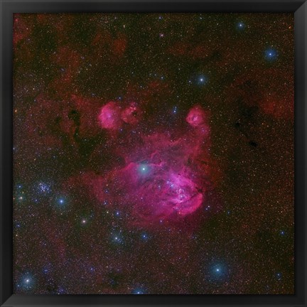 Framed IC 2944, a large H II region in the Constellation of Centaurus Print