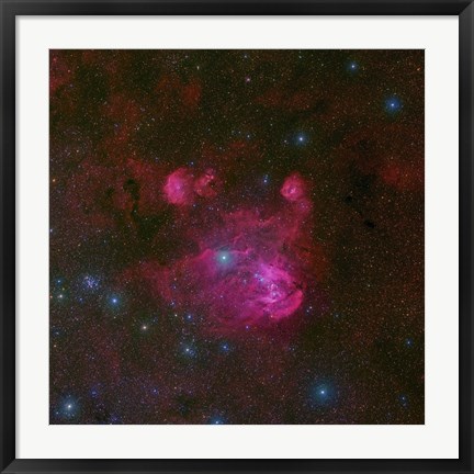 Framed IC 2944, a large H II region in the Constellation of Centaurus Print