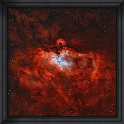 Framed Eagle Nebula in the Constellation Serpens Print