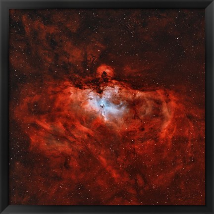 Framed Eagle Nebula in the Constellation Serpens Print