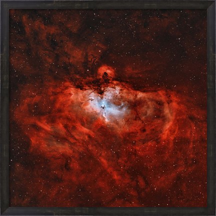 Framed Eagle Nebula in the Constellation Serpens Print