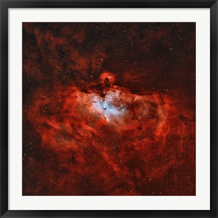 Framed Eagle Nebula in the Constellation Serpens Print