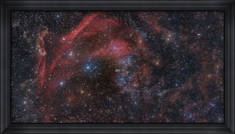 Framed Large complex of dust and gas in the Constellations Lacerta and Pegasus Print