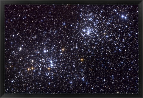 Framed NGC 884, an open cluster, in the Constellation of Perseus Print