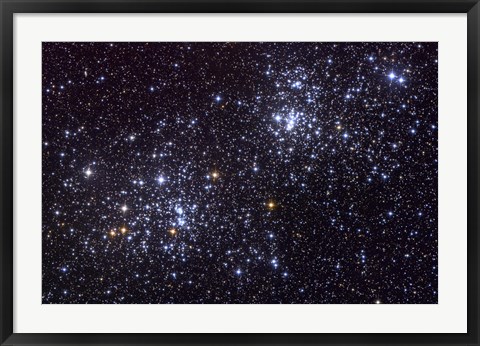 Framed NGC 884, an open cluster, in the Constellation of Perseus Print