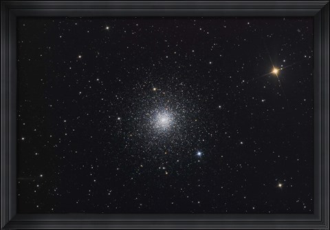 Framed Messier 3, a globular cluster in the Constellation Canes Venatici Print