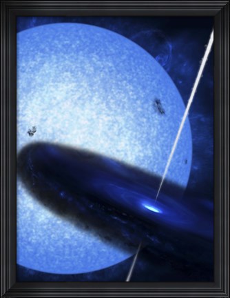 Framed Cygnus X-1, a luminous x-ray source in the Constellation Cygnus Print
