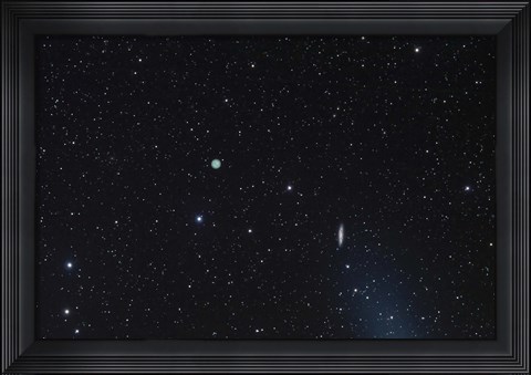 Framed M108 galaxy and M97 Owl Nebula Print