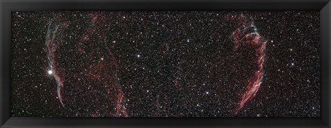 Framed Veil Nebula Mosaic Print