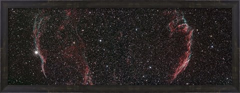Framed Veil Nebula Mosaic Print