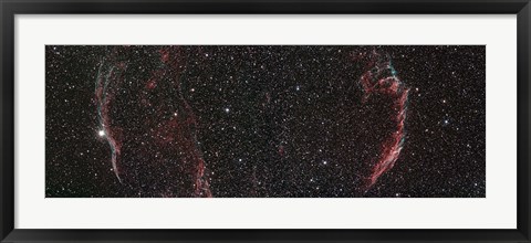 Framed Veil Nebula Mosaic Print