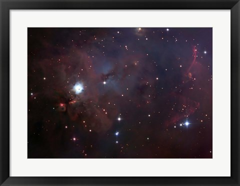 Framed NGC 1999 is a dust filled bright Nebula Print