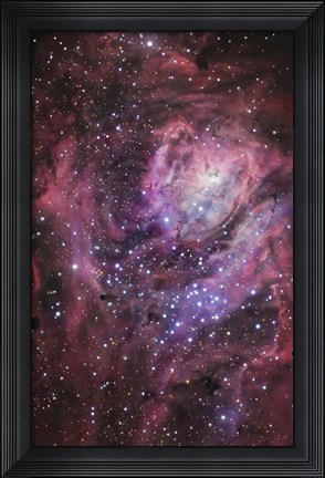 Framed Central region of the Lagoon Nebula Print