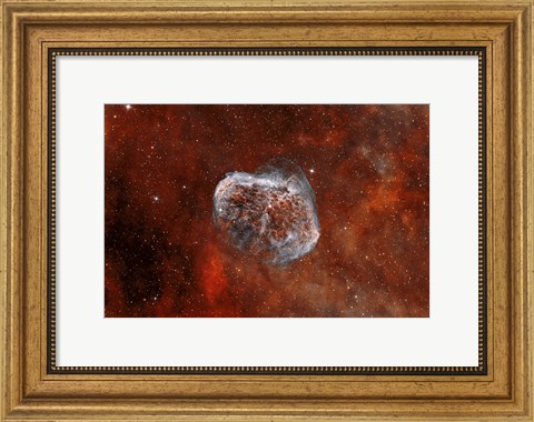 Framed Crescent Nebula with Soap-Bubble Nebula I Print