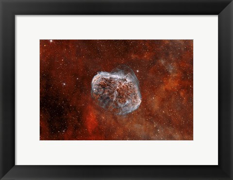 Framed Crescent Nebula with Soap-Bubble Nebula I Print