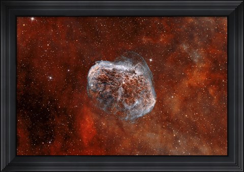 Framed Crescent Nebula with Soap-Bubble Nebula I Print