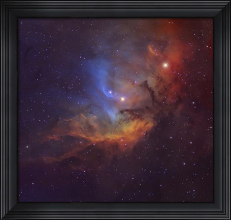 Framed Tulip Nebula (Sh2-101) in Cygnus Print