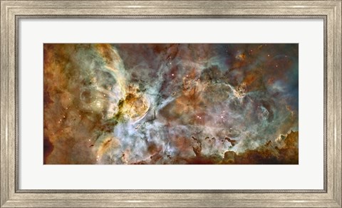 Framed Central region of the Carina Nebula Print