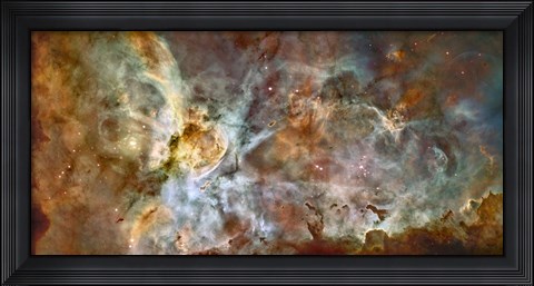 Framed Central region of the Carina Nebula Print