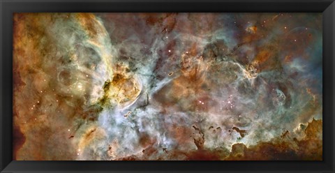 Framed Central region of the Carina Nebula Print