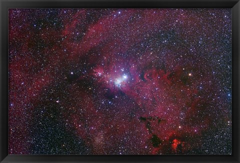 Framed NGC 2264, The Cone Nebula Region Print