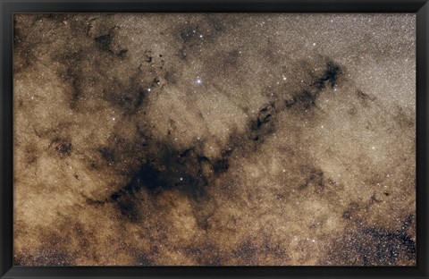 Framed dark Nebula against the Milky Way Print