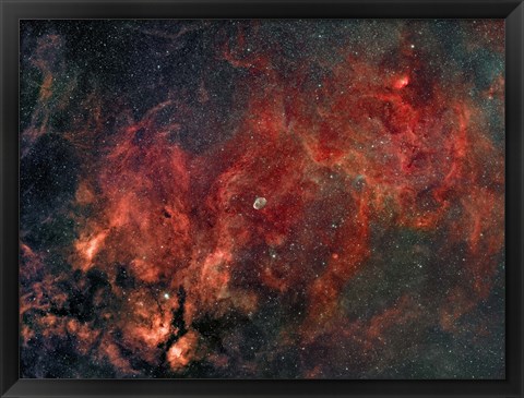 Framed Widefield view of the Crescent Nebula Print