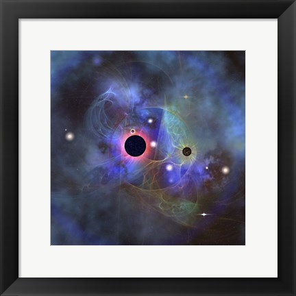 Framed Beautiful stars, black holes and Nebulae Print