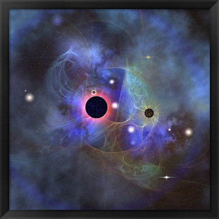 Framed Beautiful stars, black holes and Nebulae Print
