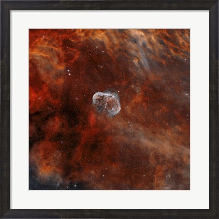 Framed Crescent Nebula with Soap-Bubble Nebula II Print
