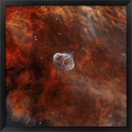 Framed Crescent Nebula with Soap-Bubble Nebula II Print