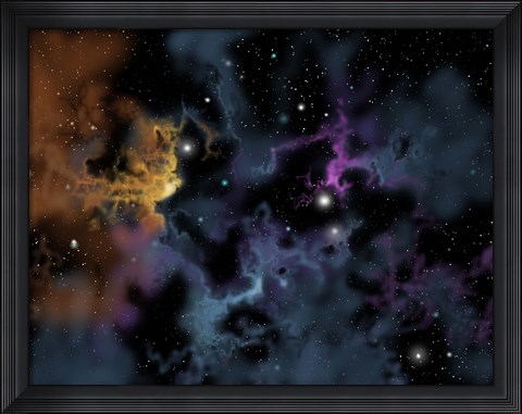 Framed Gaseous Nebula from which star formation may occur Print