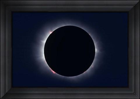 Framed Total Solar Eclipse taken near Carberry, Manitoba, Canada Print