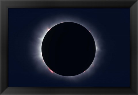 Framed Total Solar Eclipse taken near Carberry, Manitoba, Canada Print