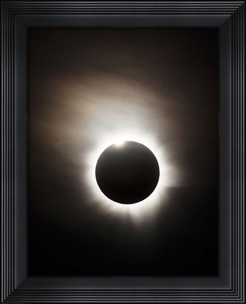 Framed Solar Eclipse with diamond ring effect, Queensland, Australia Print