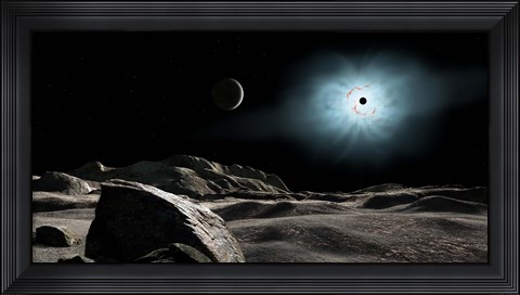 Framed bright star Rigel Eclipsed by a moon of a hypothetical planet Print