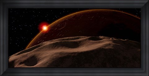 Framed Eclipse of the Sun by Mars as seen from the surface of its moon, Phobos Print
