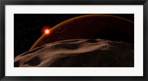 Framed Eclipse of the Sun by Mars as seen from the surface of its moon, Phobos Print