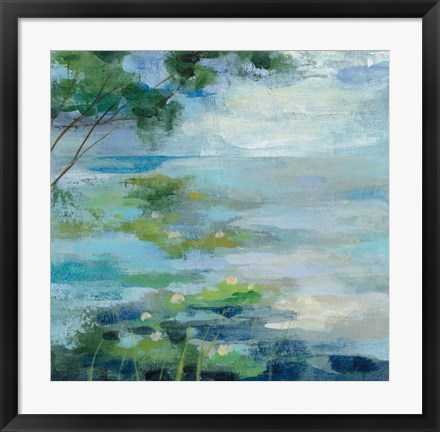 Framed Lily Pond I Print