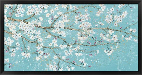 Framed April Breeze I Teal Print