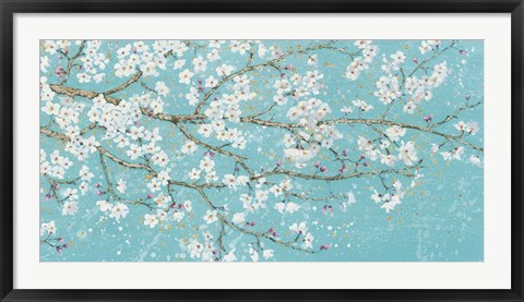 Framed April Breeze I Teal Print