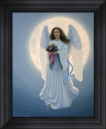 Framed Moon Angel Print