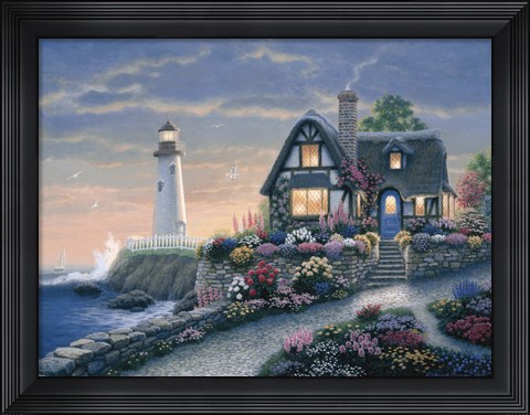 Framed Lighthouse Overlook Print