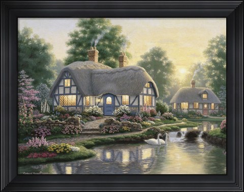 Framed Great Cottage Walkway Print
