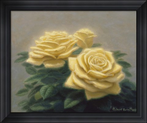 Framed Yellow Roses Print