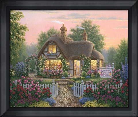 Framed Rose Petal Gift Shoppe Print