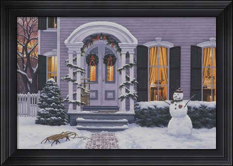 Framed Grandchildren Visit Print