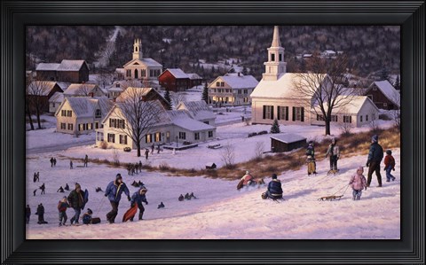 Framed Hillside Flyers Print