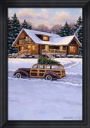 Framed Log Cabin Print