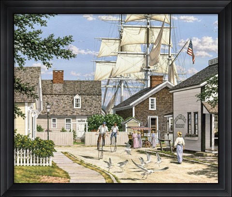Framed Seaport Wheelman Print